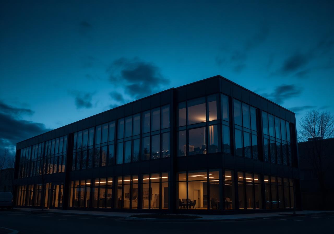 Modern commercial building exterior